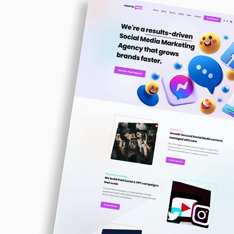 Hashtag-Media Website
